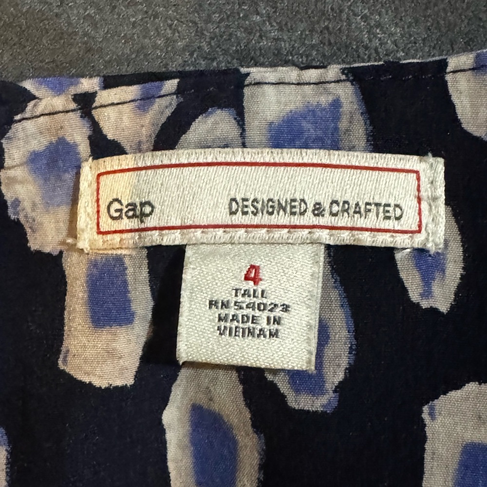 Gap Navy Blue With Pattern Knee Length Fully Line… - image 3